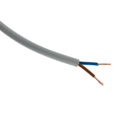 Zenitech Câble électrique H05VV-F 2x1,5mm² gris - 50m -