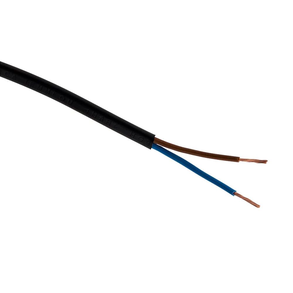 Zenitech Câble, Fil Et Cordon D'Alimentation-Câble électrique H03VVH2F 2x0,75mm² noir 5m