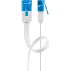 Goobay Câble RJ45 Cat6a plat blanc 50cm