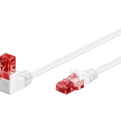 Goobay Câble Et Connectique Réseau-Câble RJ45 Cat6 coudé blanc 3 mètres