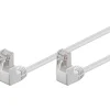Goobay Câble RJ45 Cat5e coudé blindé blanc 50cm