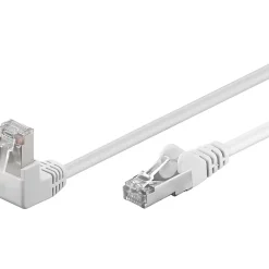 Goobay Câble Et Connectique Réseau-Câble RJ45 Cat5e coudé blindé blanc 3m