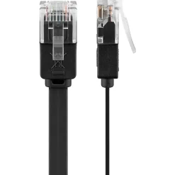 Goobay Câble RJ45 Cat6 15m non Blindé plat Noir