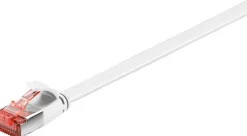 Goobay Câble Et Connectique Réseau-Câble RJ45 Cat6 plat blindé blanc 25cm