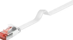 Goobay Câble Et Connectique Réseau-Câble RJ45 Cat6 plat blindé blanc 7.50 m