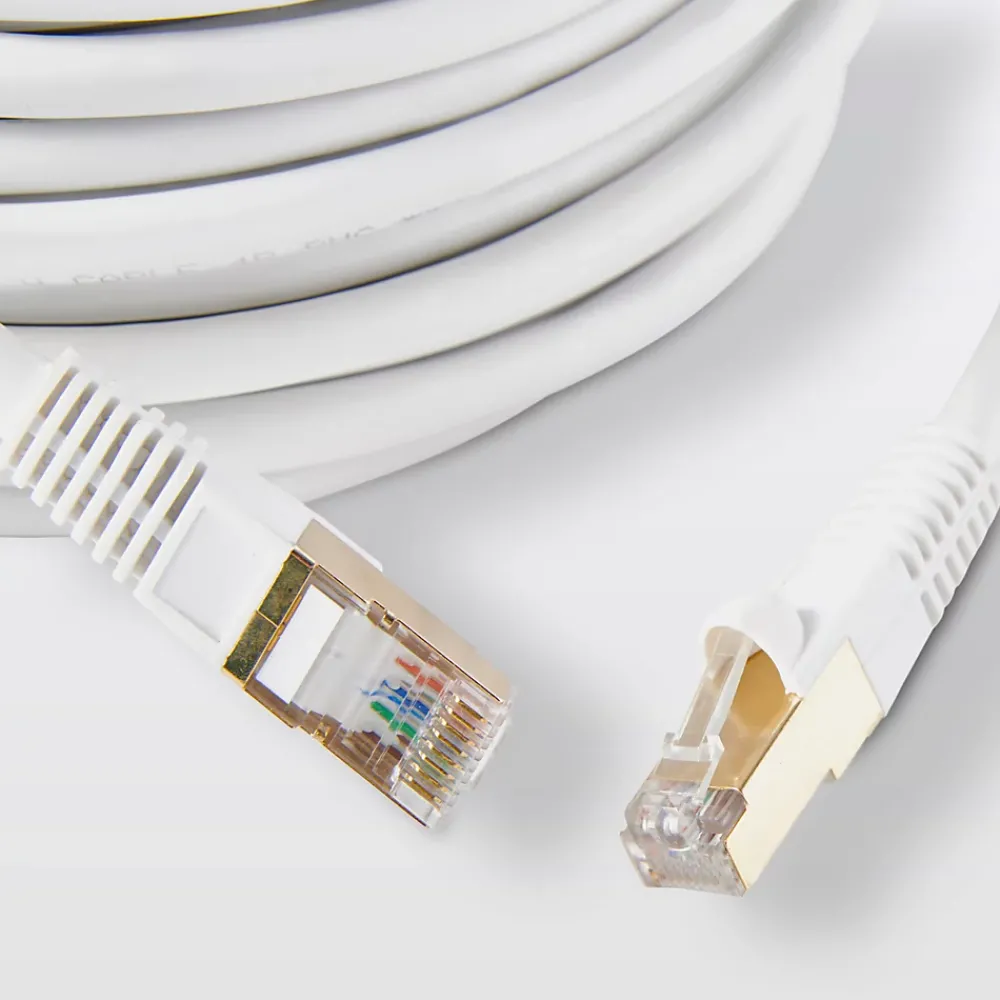 Blyss Câble RJ45 Mâle / Mâle blanc Or, 20 m