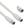 Metronic Câble Et Connectique Tv-Câble TV coaxial 9,52 mm mâle/fem.+adaptateur mâle/mâle 2 m - 338004