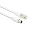 Metronic Câble Et Connectique Tv-Câble TV coaxial 9,52 mm mâle/RJ45 mâle 5 m - blanc
