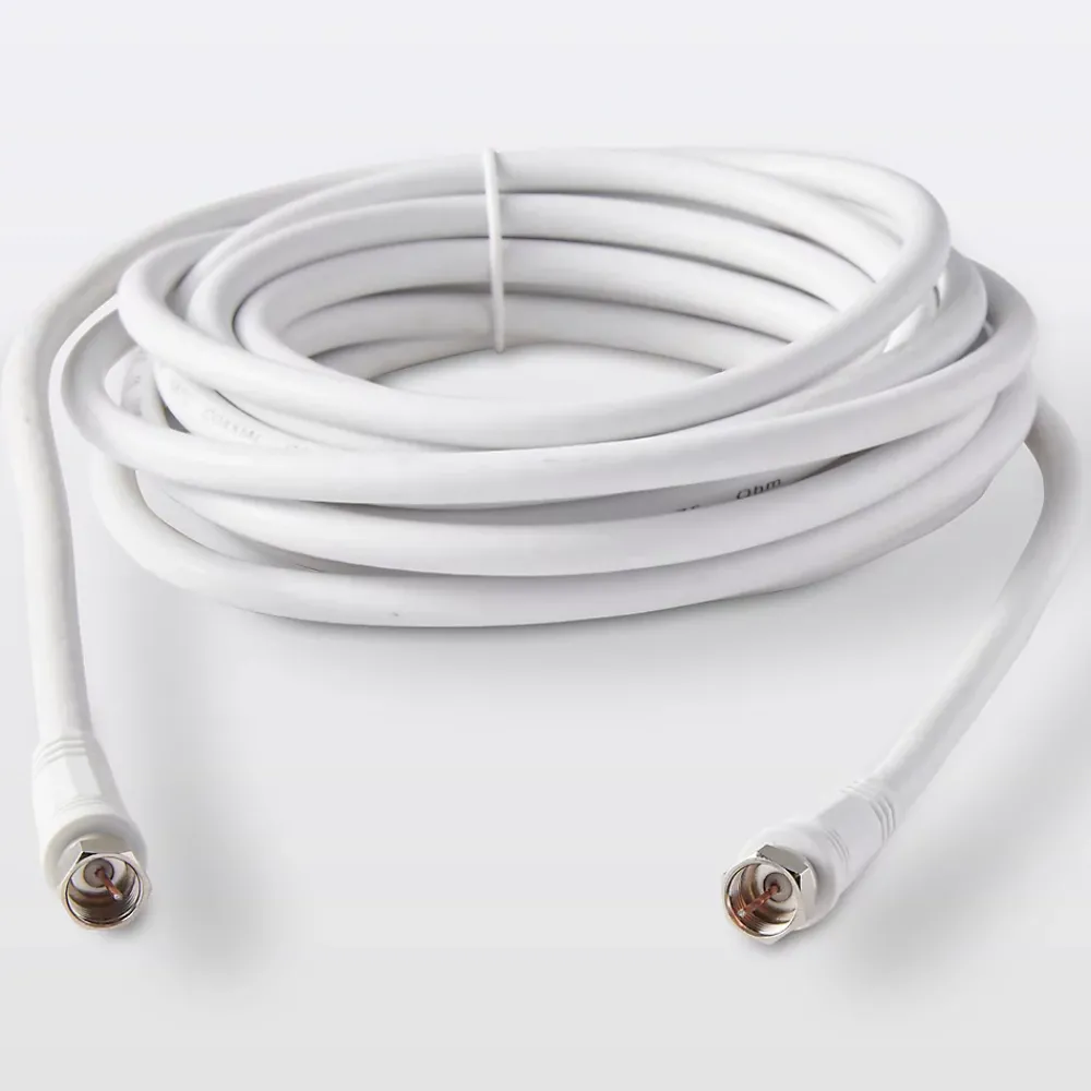 Blyss Câble Et Connectique Tv-Câble type F 3C2V Mâle / Mâle blanc , 5 m