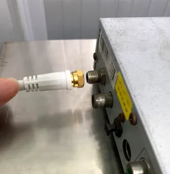 Blyss Câble Type F Mâle / Mâle blanc, Doré , 1.5 m