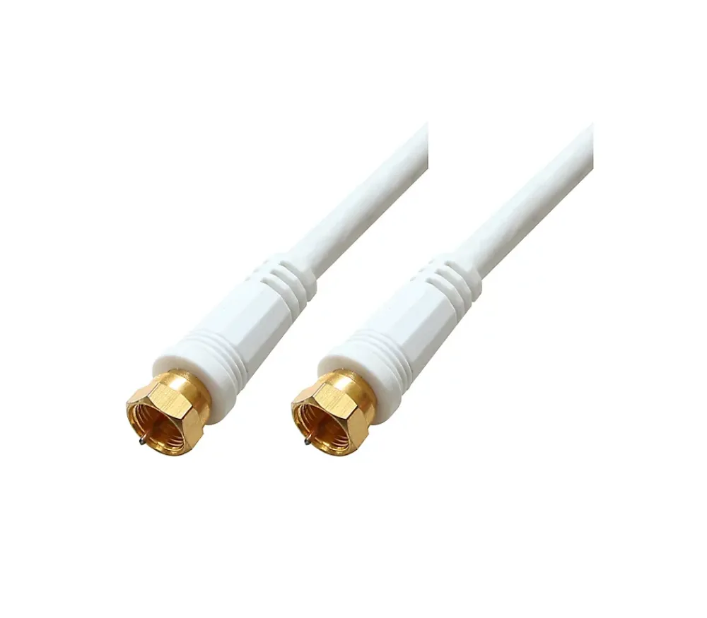 Blyss Câble Type F Mâle / Mâle blanc, Doré , 1.5 m