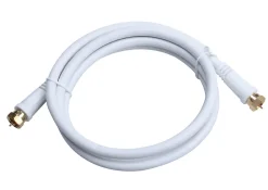 Blyss Câble Type F Mâle / Mâle blanc, Doré , 1.5 m
