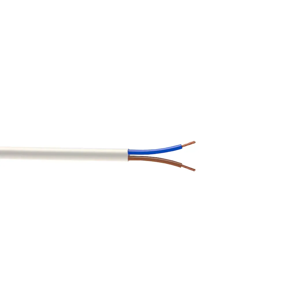 Nexans Câble, Fil Et Cordon D'Alimentation-Câble 2X1,5 mm² H05VVF blanc couronne 5m