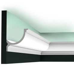 Orac Decor Moulure, Goulotte Et Plinthe-C902 Corniche plafond pour éclairage indirect - 10x10x200cm (h x p x L) - Pack 2 pièces