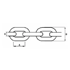 Lem Select Chaîne-Chaine Génovèse maillon court diam8 DIN 764 (Rouleau de 50 m)