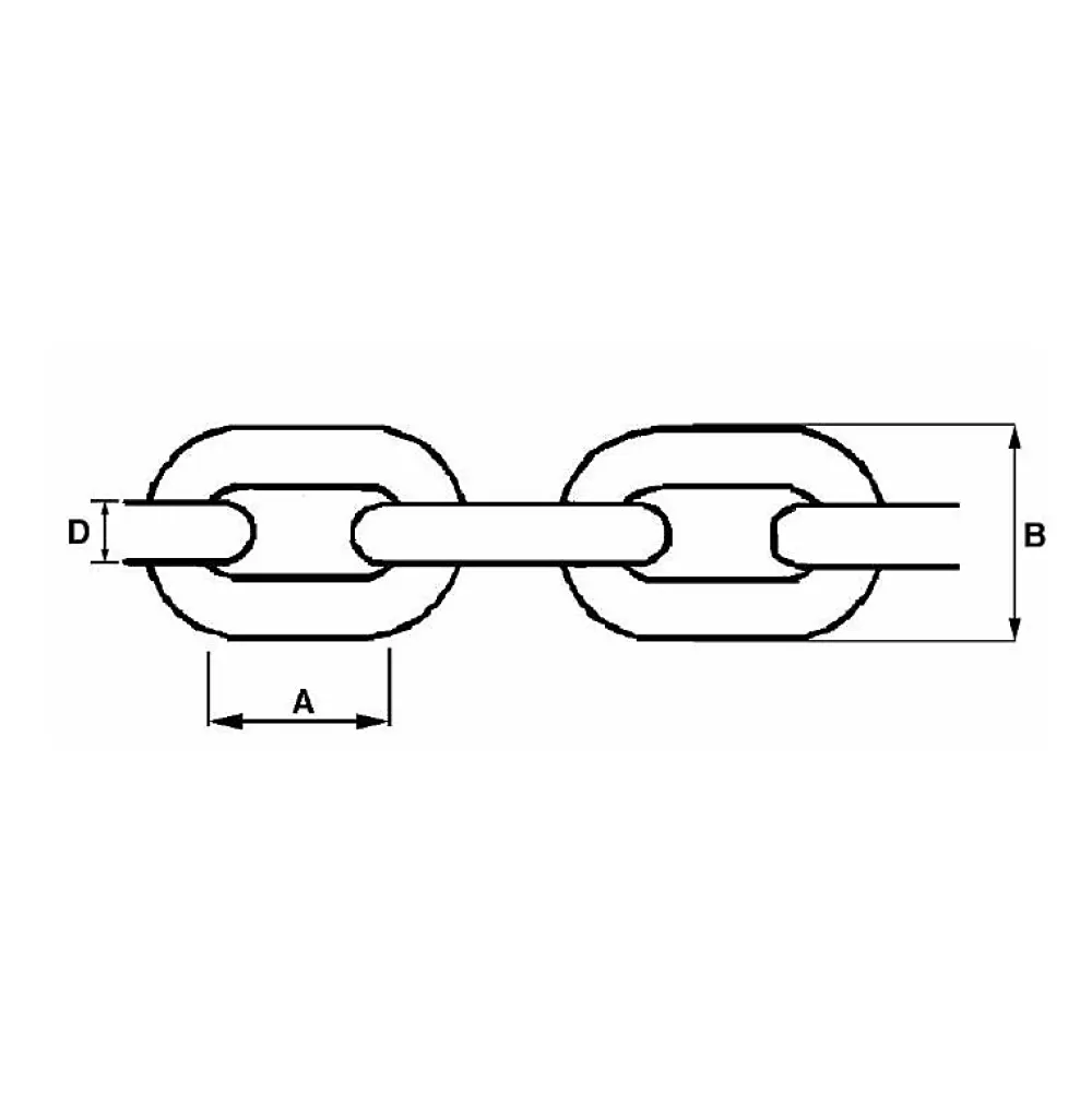 Lem Select Chaîne-Chaine Génovèse maillon court diam6 DIN 764 (Lot de 50 mètres)
