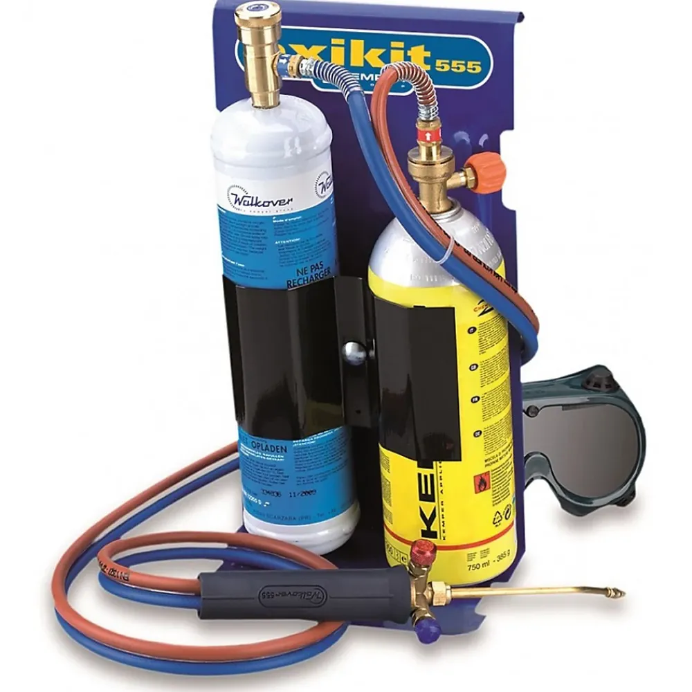Kemper Chalumeau BI Gaz 110 Bar Oxygène/ Propane Avec 2 pointes Kit complet OXYKIT 555K