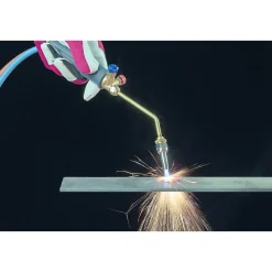 Kemper Lampe À Souder-Chalumeau Bi-Gaz Oxygène Propane Pro 3300-C : Kit Complet Soudage & Brasage, Coupe Acier 5 mm, Détendeurs, Manomètres