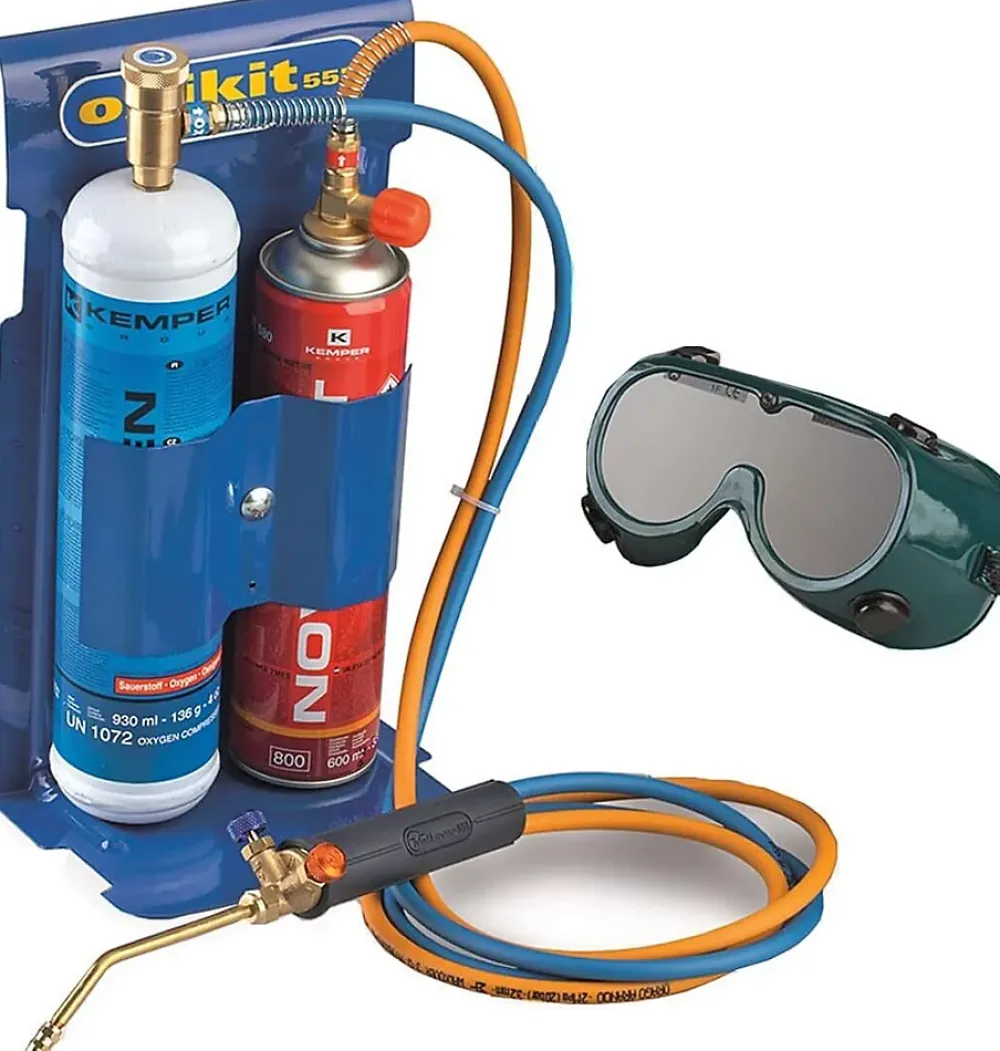 Nature Pro Lampe À Souder-Chalumeau BI GAZ professionnel Oxygène Butane/Propane Soudure Découpe métal