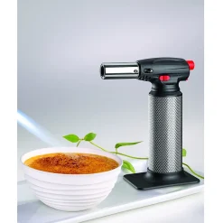 Kemper Chalumeau de cuisine Professionnel à gaz Torche gaz rechargeable Utilisation 360 degrés Allumage piezo