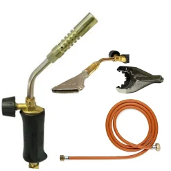 Kemper Lampe À Souder-Chalumeau à gaz 3 bruleurs Soudure Polyvalent 3 buses + Tuyau gaz 1.5m Flamme 1850-C
