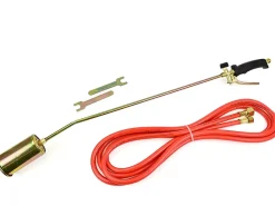 Importdistrib Lampe À Souder-Chalumeau Gaz Professionnel Pour Couverture 850 Mm Buse 60 Mm Avec Tuyau 5 m - Chauffage Brûlage Collage À Chaud