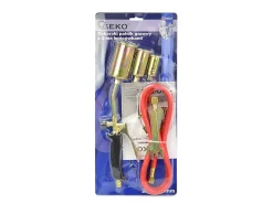 Importdistrib Lampe À Souder-Chalumeau Gaz Professionnel Pour Charpente - Avec 3 Buses 25 35 50 Mm En Blister 10 Pièces