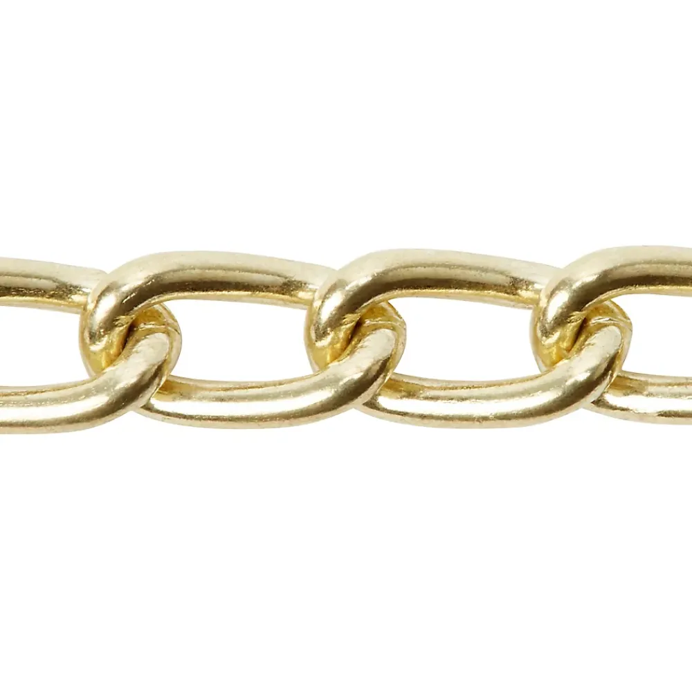Diall Chaîne-Chaîne non soudée nouée en acier laitonée ø2 mm, 2.5 m