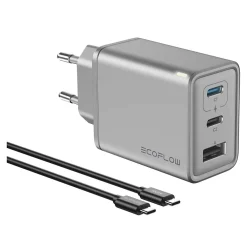 EcoFlow Chargeur GaN RAPID 65 W avec câble de 100 W -