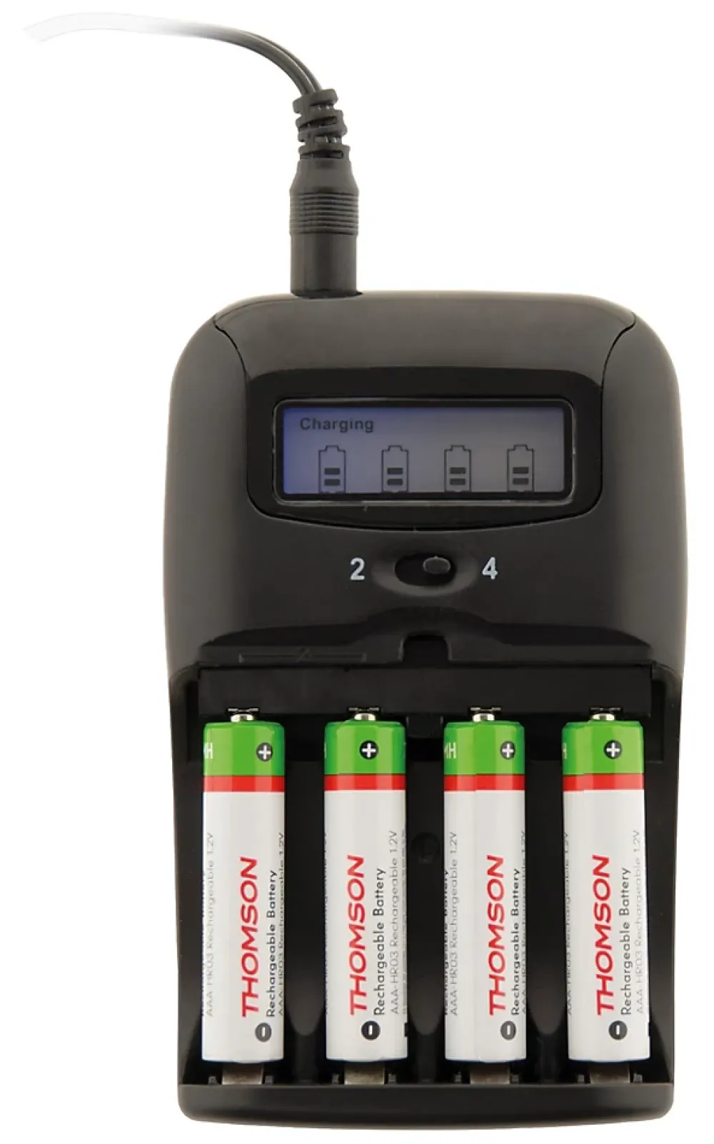 Thomson Chargeur à rechargement rapide pour piles AA et AAA (fournies) -