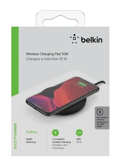 Belkin Chargeur Et Câble Usb-Chargeur sansfil 10W (sans chargeur) noir