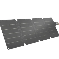 Homcom Panneau Solaire Portable-Chargeur solaire portable 36W ports type-C et USB-a norme IP67 RoHS CE-RMC gris