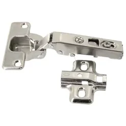 Diall Charnière invisible clipsable acier nickelé pour porte Ø35 mm 110°, lot de 2