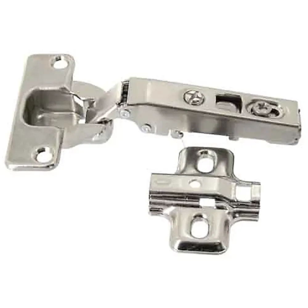 Diall Charnière D'Ameublement-Charnière invisible clipsable acier nickelé pour porte à demi-recouvrement Ø35 mm 110°, lot de 2
