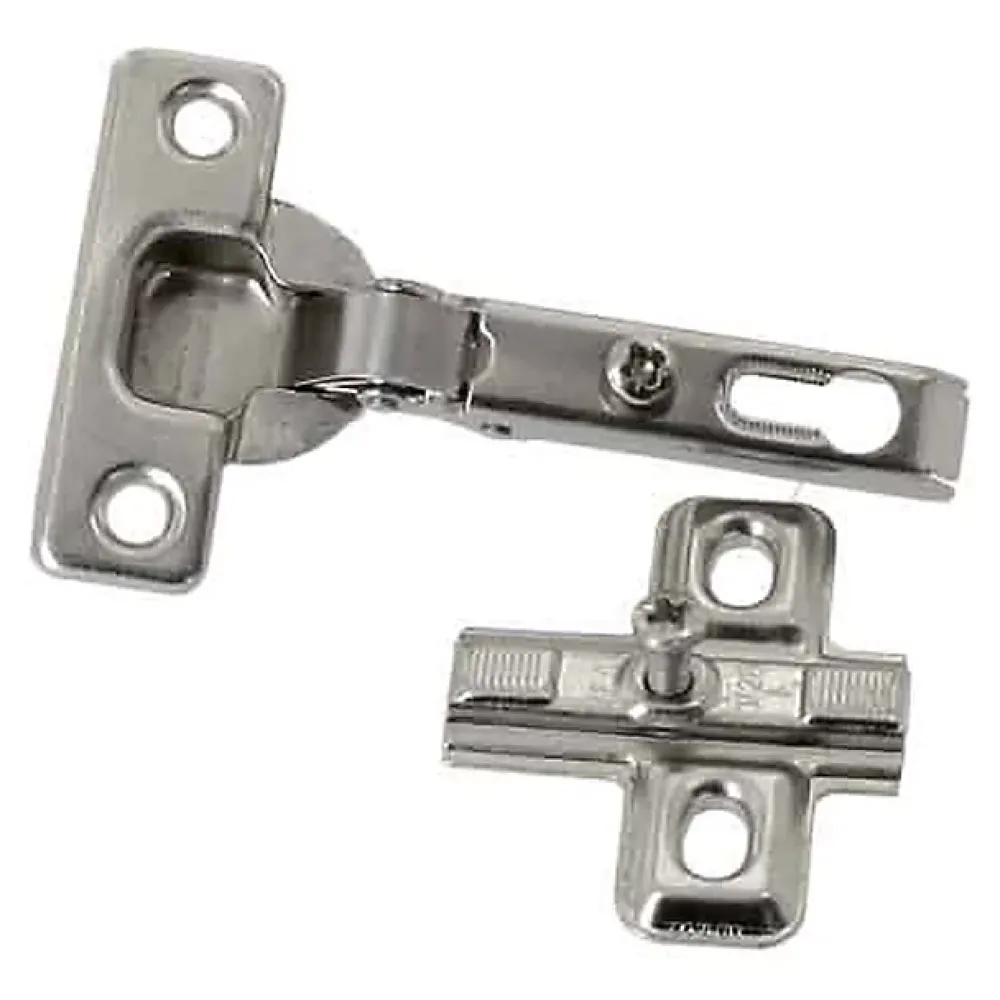 Diall Charnière invisible key hole acier nickelé pour porte à demi-recouvrement Ø26 mm 92°, lot de 2