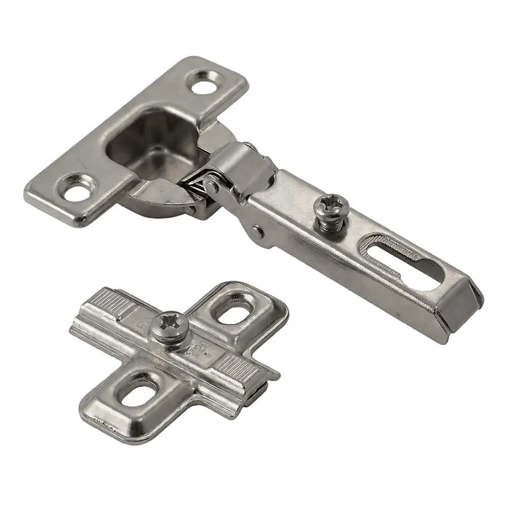 Diall Charnière invisible key hole acier nickelé pour porte à demi-recouvrement Ø26 mm 92°, lot de 2