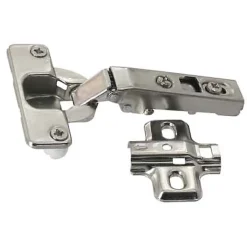Diall Charnière D'Ameublement-Charnière invisible tourillon acier nickelé pour porte à recouvrement Ø35 mm 110°, lot de 2