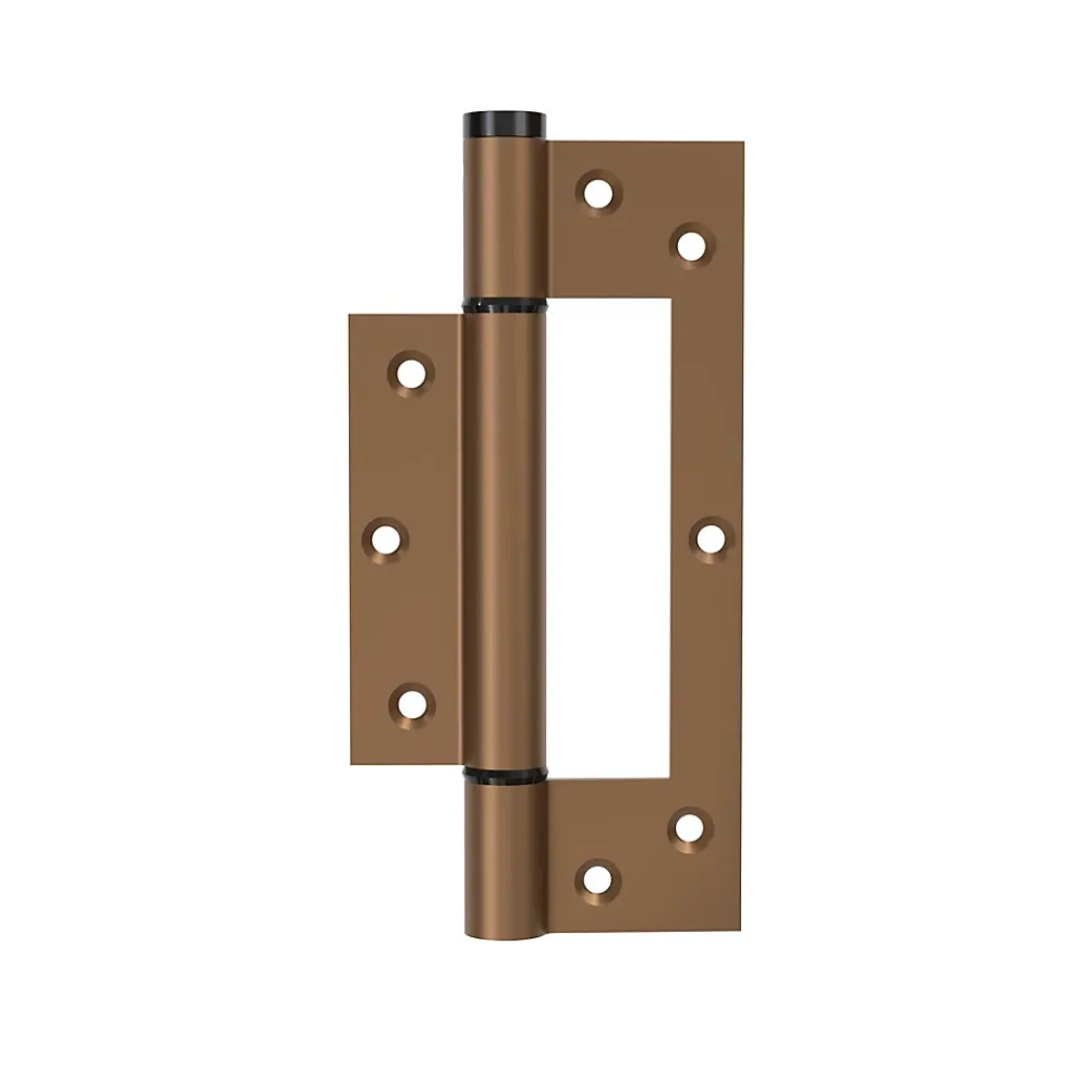 Hardwarexchange Ferme-Porte-Charnière simple action à ressort, 150X30 mm, aluminium anodisée bronze posée totalement en applique, a lame centrée.