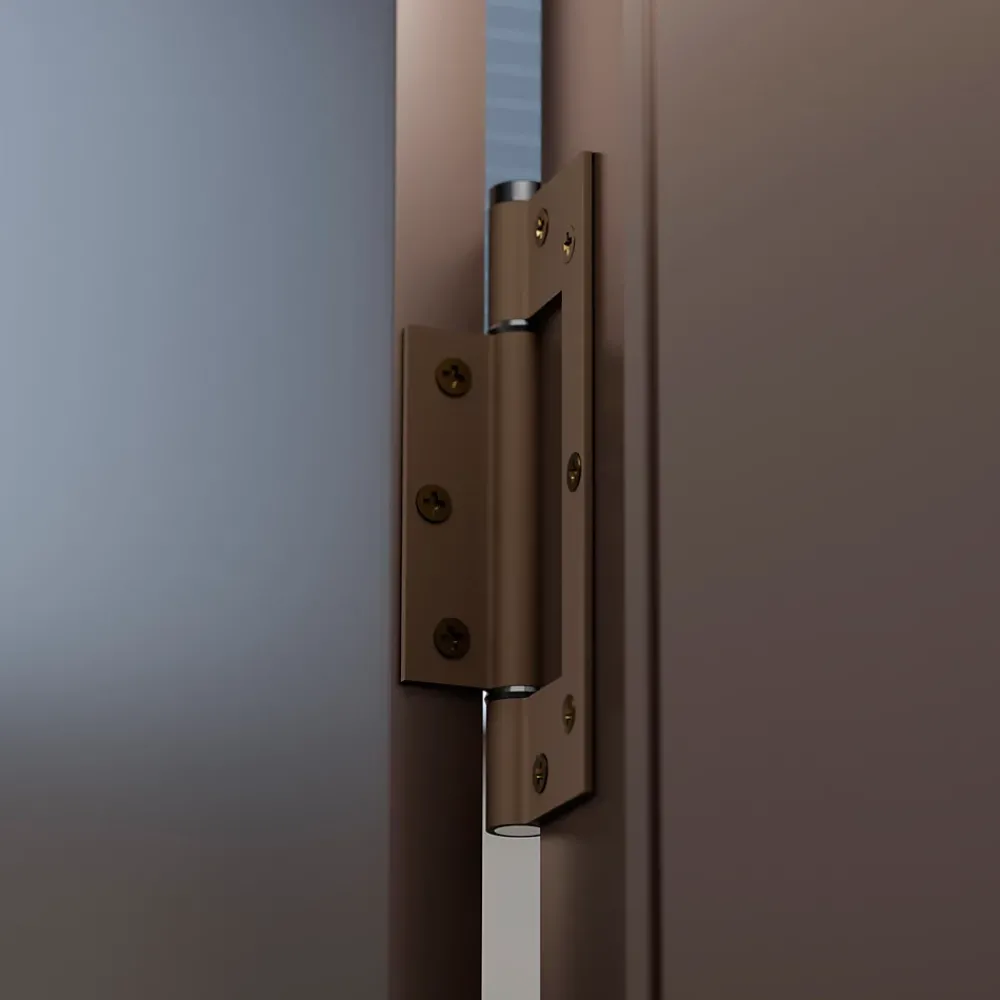 Hardwarexchange Ferme-Porte-Charnière simple action à ressort, 150X30 mm, aluminium anodisée bronze posée totalement en applique, a lame centrée.