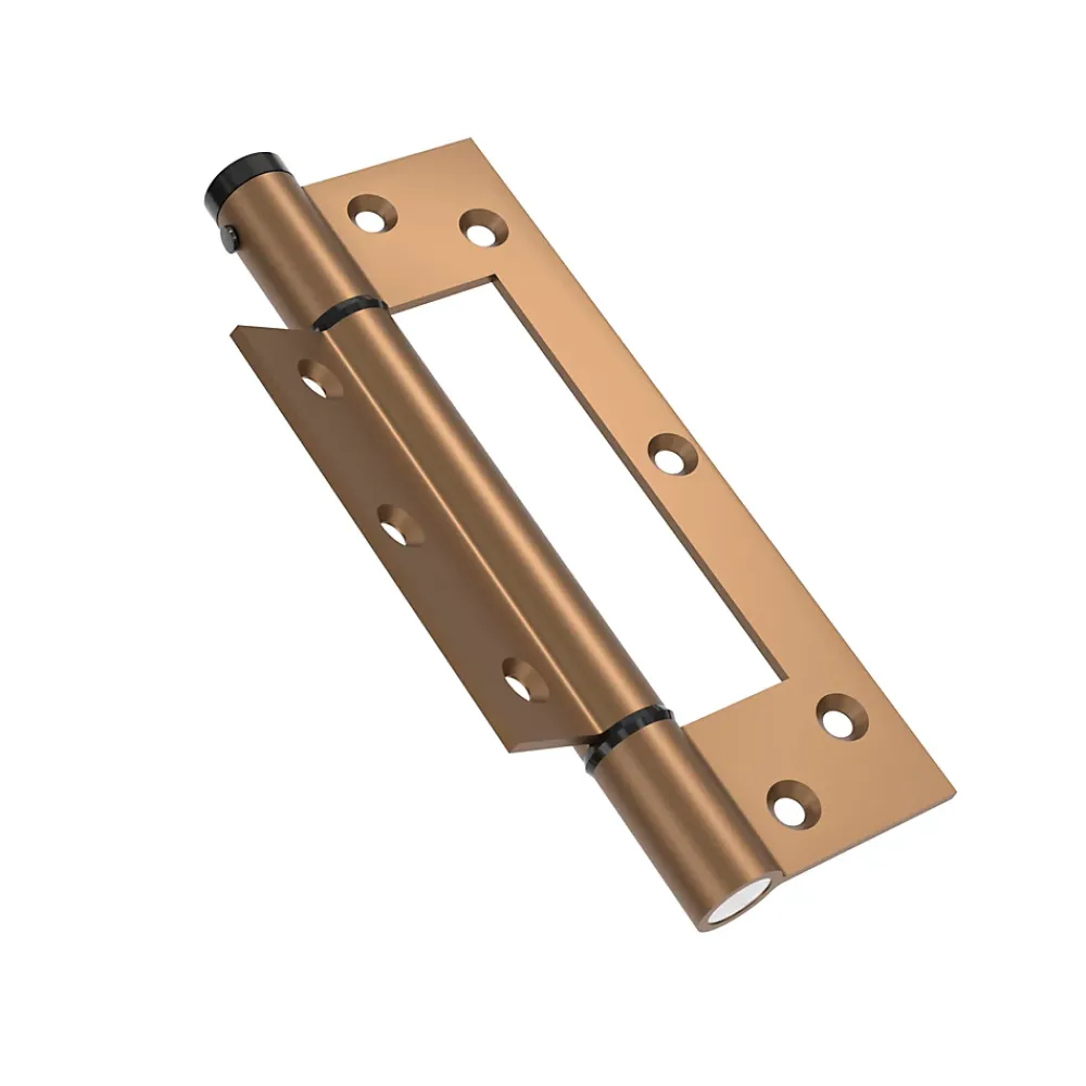 Hardwarexchange Ferme-Porte-Charnière simple action à ressort, 150X30 mm, aluminium anodisée bronze posée totalement en applique, a lame centrée.