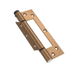 Hardwarexchange Charnière simple action à ressort, 150X40 mm, en aluminium anodisée bronze posée totalement en applique