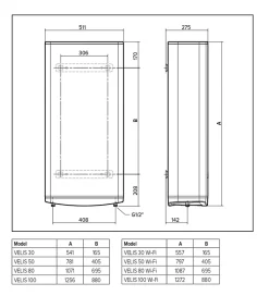 Ariston Chauffe-eau électrique Velis Tech blanc L