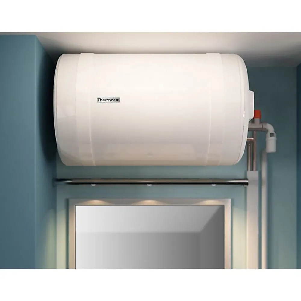 Thermor Chauffe eau électrique Blindé Horizontal raccordement latéral - Monophasé - 150l - 2000W - Horizontal mural - Diamètre : 513 - Ha