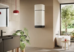 Ariston Chauffe-Eau Thermodynamique|Chauffe-Eau Ariston-Chauffe-eau électrique thermodynamique connecté anode magnésium Nuos Plus S2 110L 3 personnes blanc