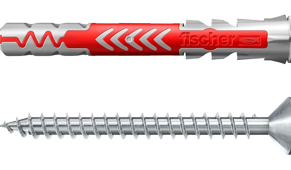 Fischer Cheville Universelle-Cheville bi-matière avec vis DuoPower pour matériaux de construction 6x50 mm, 4 pièces