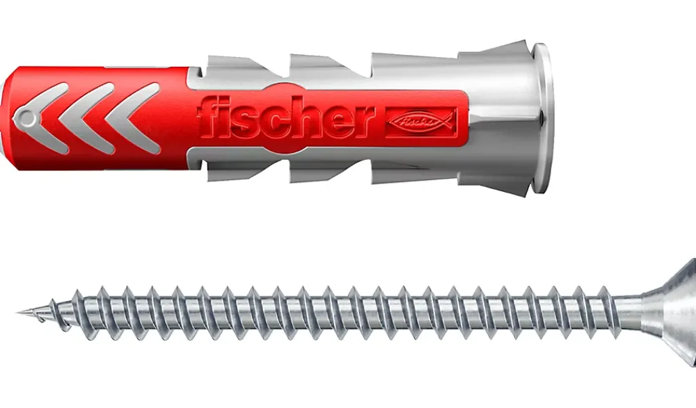 Fischer Cheville Universelle-Cheville bi-matière avec vis DuoPower pour matériaux de construction 5x25 mm, 18 pièces