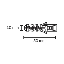 Diall Cheville Universelle-100 chevilles nylon CL Ø6x30mm