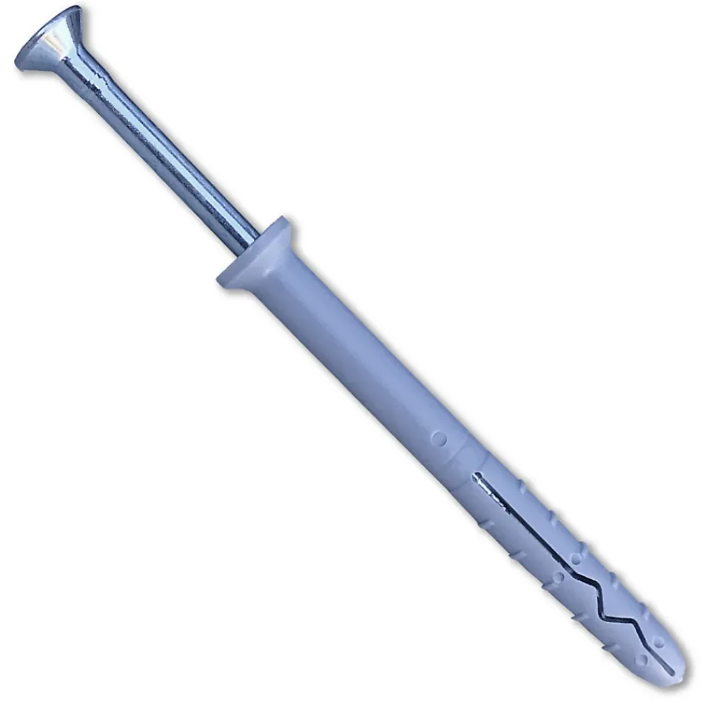 D-Work 200 Chevilles à Frapper NHS D. 8 x Lt. 80 mm avec Vis Tête Fraisée (en seau) -
