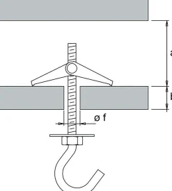 Fischer Cheville À Bascule-2 chevilles à ressort pour charges moyennes M4x80mm
