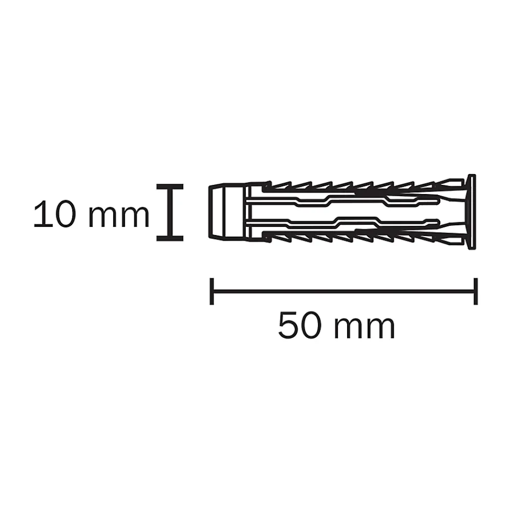 Diall Cheville Universelle-10 chevilles universelles nylon CL Ø10x50mm